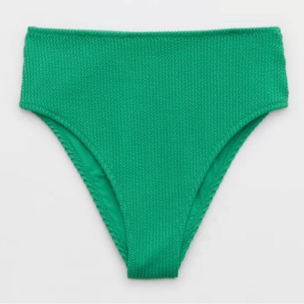 AERIE CRINKLE HIGH WAISTED
CHEEKY BIKINI BOTTOM